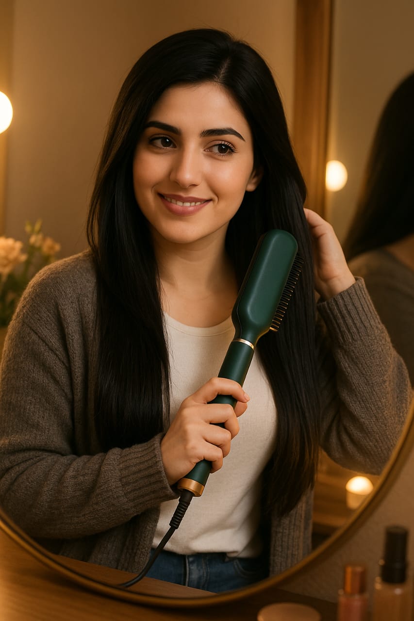 Electric Hair Straightener Comb Brush